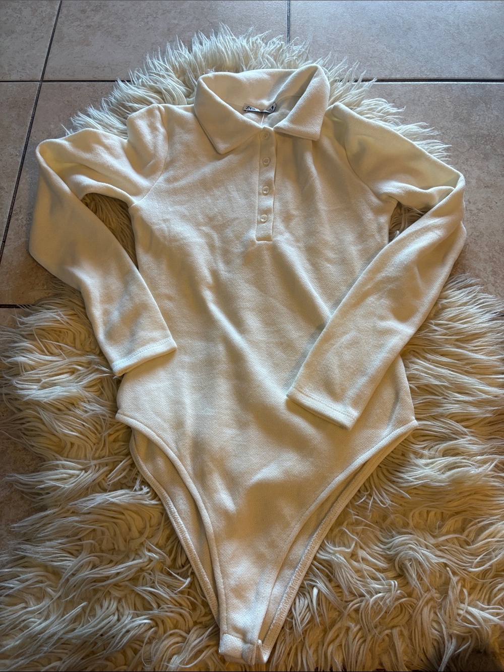 Zara collared long sleeve bodysuit